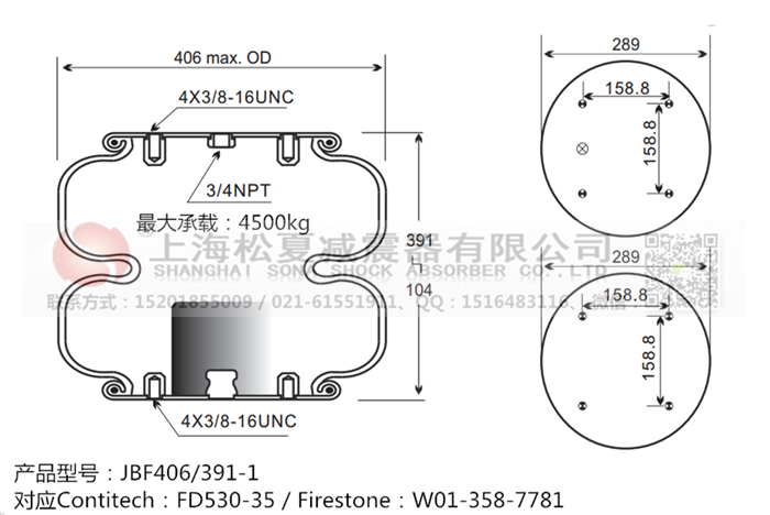 JBF406/391-2橡膠<a href='http://www.chongwushipin.net/' target='_blank'><u>空氣彈簧</u></a>